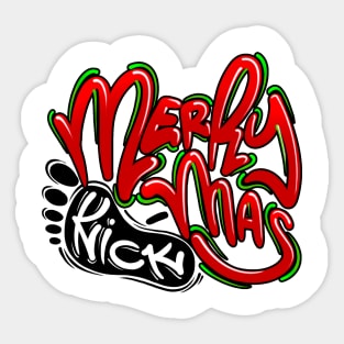 Merry kickmas Sticker